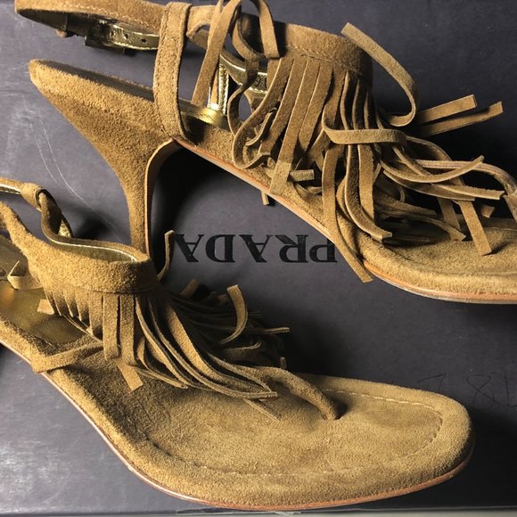 NIB Prada Fringe sandals size 36 - Picture 2 of 5